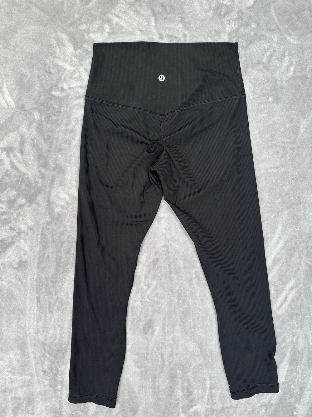 lululemon athletica Black Ribbed High-Waist Leggings